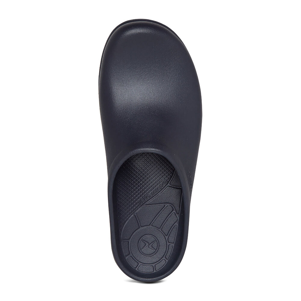 Aetrex Men's Bondi Orthotic Clogs - Navy | USA B9A44NE